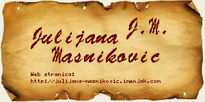 Julijana Masniković vizit kartica